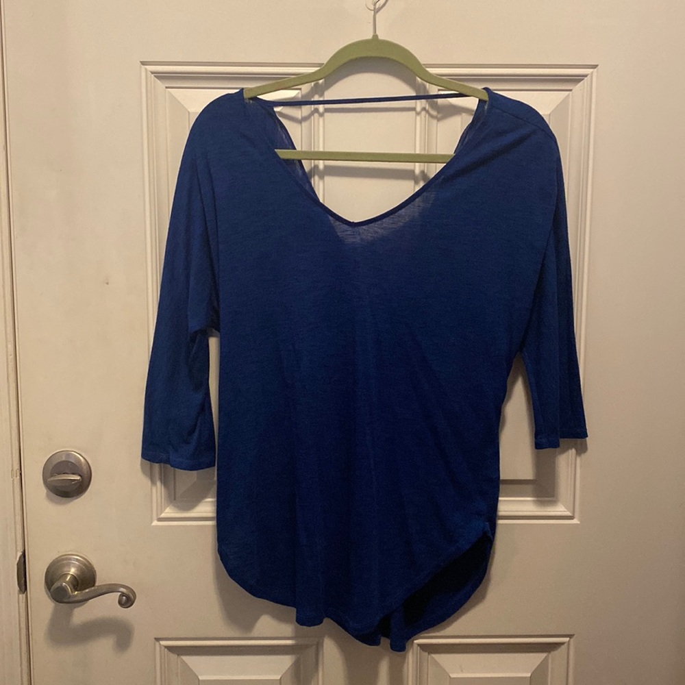Blue 3/4 sleeve tee